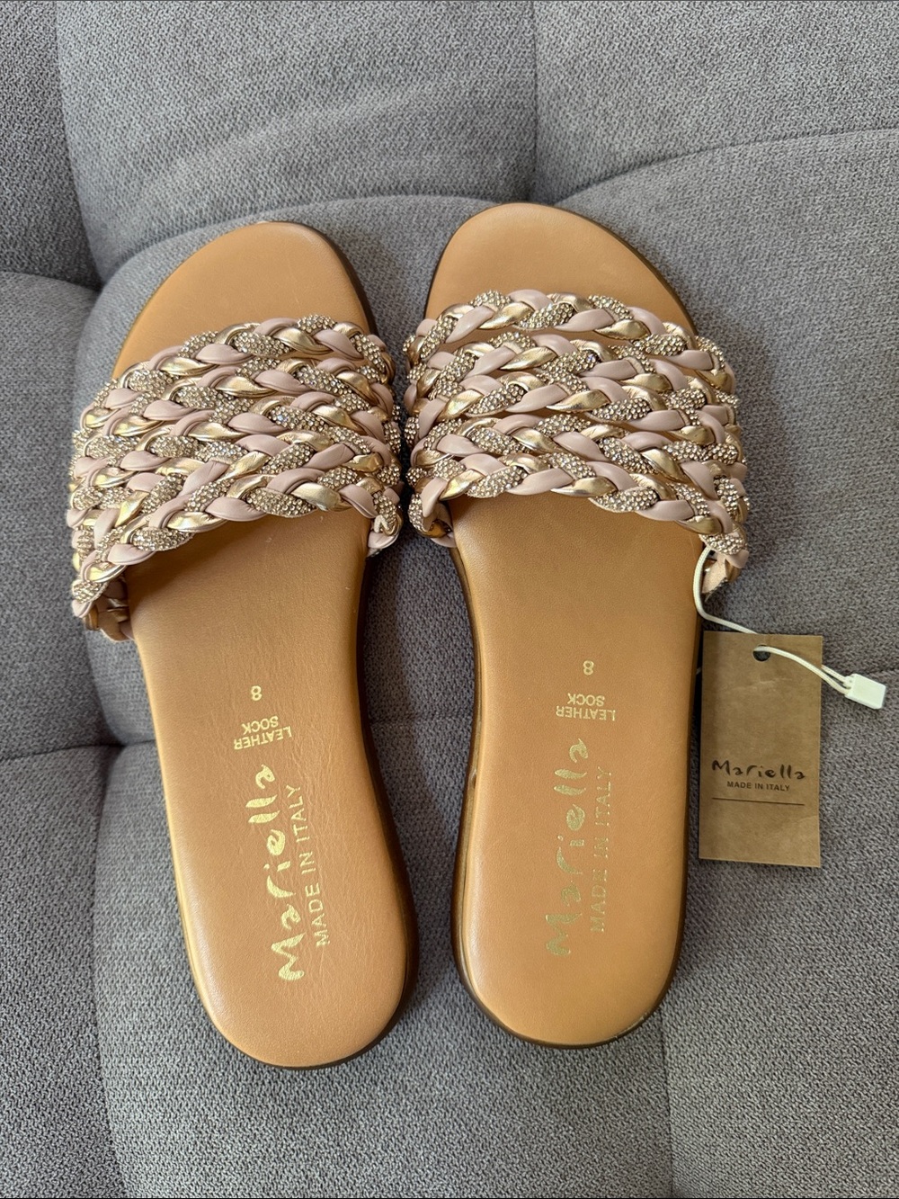 Mariella Made in Italy leather sandals size 8
